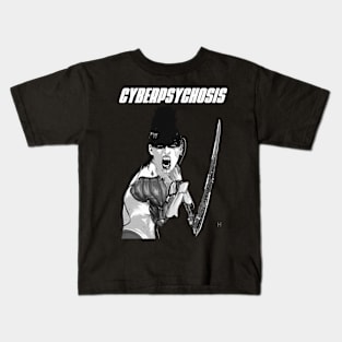 Cyberpsychosis B&W Kids T-Shirt